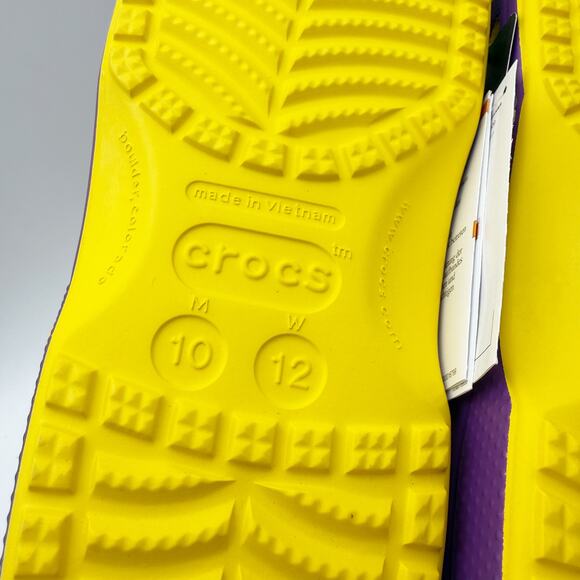 CROCS Mens NBA Los Angeles Lakers Clog US 10 EU 43.5 Purple Yellow NWT
